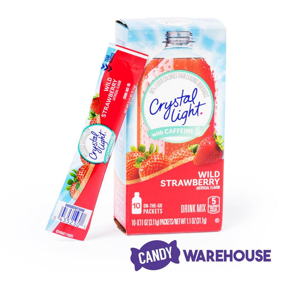 Crystal Light with Caffeine - Wild Strawberry: 10-Piece Box - Candy Warehouse