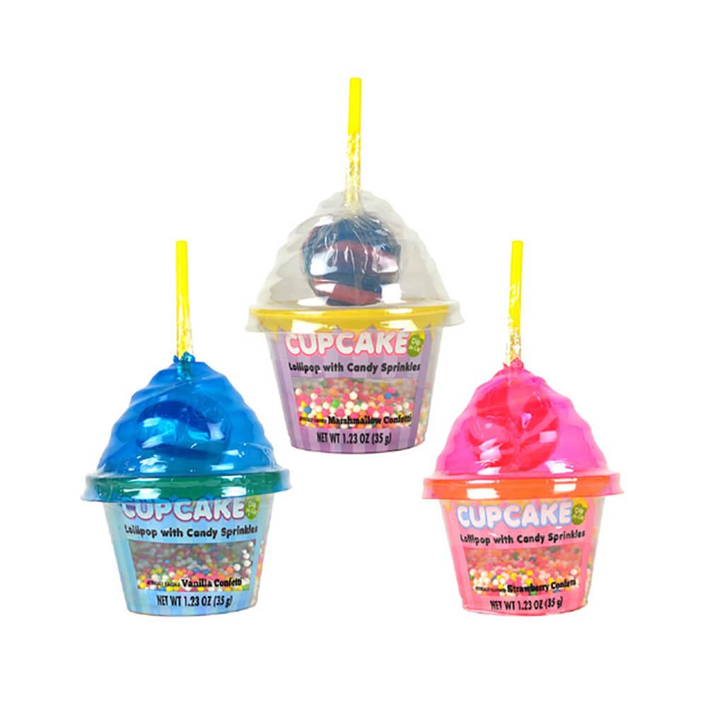 Cupcake Dip-N-Lik® with Sprinkles: 12-Piece Display - Candy Warehouse