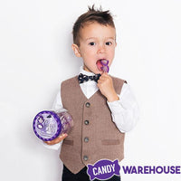 CurlyCutes Petite Crystal Ribbon Pops - Purple Grape: 20-Piece Jar - Candy Warehouse