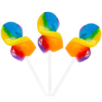 CurlyCutes Petite Crystal Ribbon Pops - Rainbow Cherry: 20-Piece Jar - Candy Warehouse