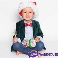 CurlyCutes Petite Ribbon Pops - Christmas Peppermint: 20-Piece Jar - Candy Warehouse