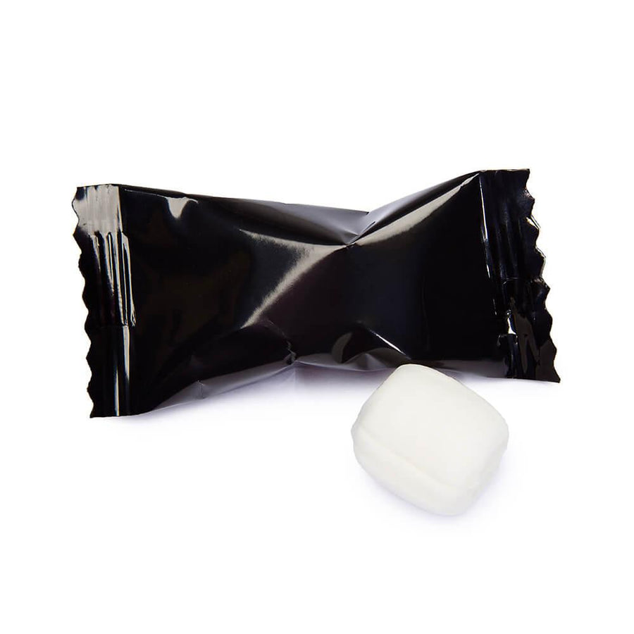 Custom Logo Black Wrapped Buttermint Creams: 5000-Piece Minimum - Candy Warehouse