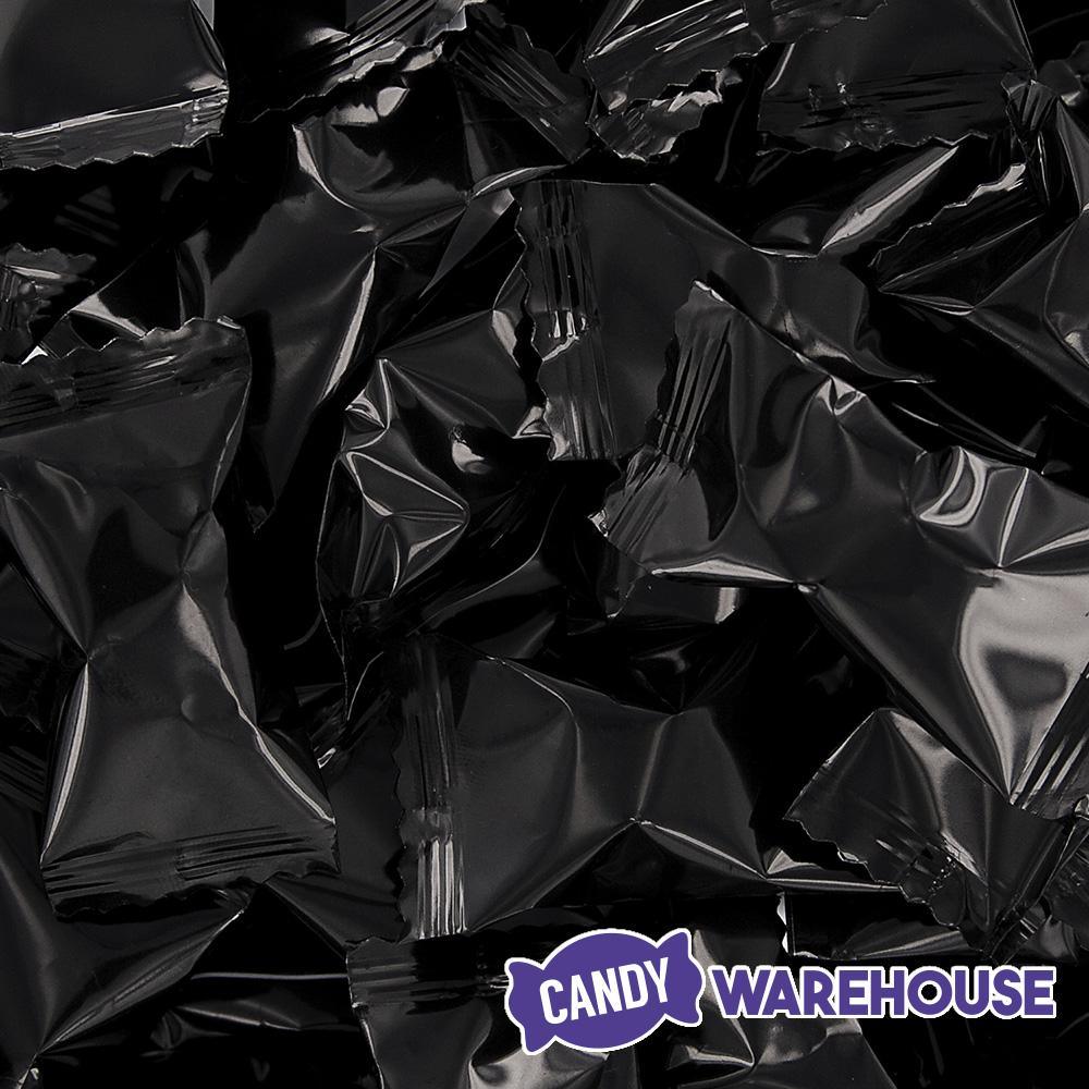 Custom Logo Black Wrapped Buttermint Creams: 5000-Piece Minimum - Candy Warehouse