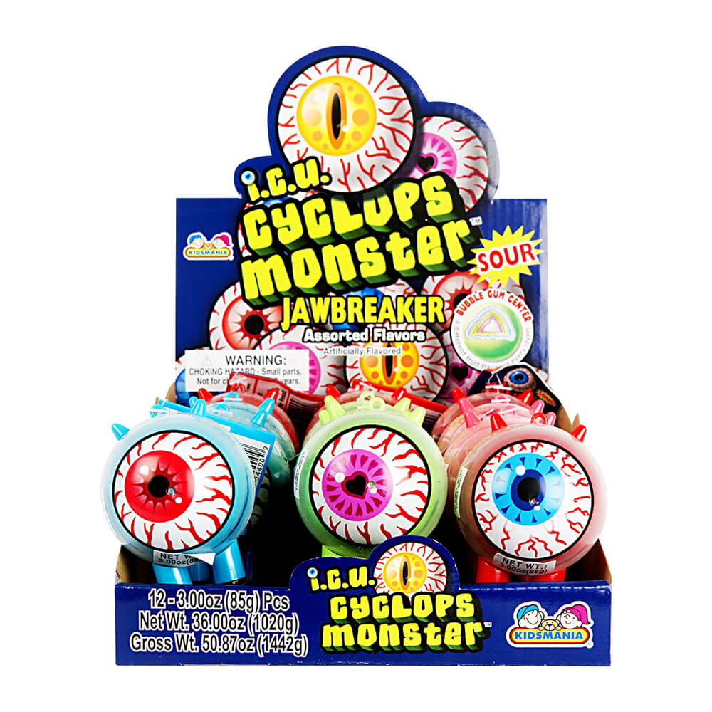 Cyclops Monster Jawbreakers: 12-Piece Box - Candy Warehouse