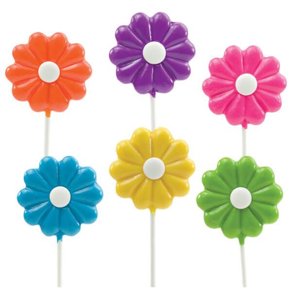 Daisy Lollipops Assortment: 12-Piece Pack - Candy Warehouse