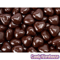 Dark Chocolate Covered Caramel Hearts Candy: 2LB Bag - Candy Warehouse