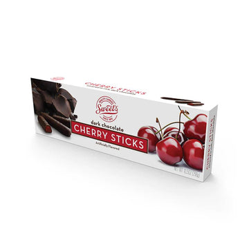 Dark Chocolate Covered Cherry Jelly Candy Sticks: 10.5-Ounce Gift Box - Candy Warehouse