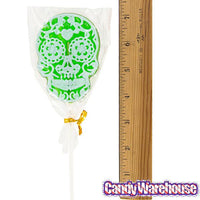 Day of the Dead Skull Hard Candy Lollipops: 12-Piece Bag - Candy Warehouse