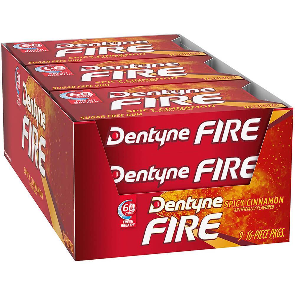 Dentyne Ice Sugar Free Gum Packets - Fire: 12-Piece Box - Candy Warehouse