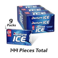 Dentyne Ice Sugar Free Gum Packets - Peppermint: 9-Piece Box - Candy Warehouse