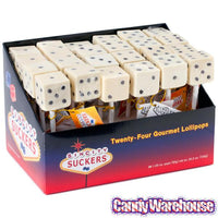 Dice Lollipops - White: 24-Piece Box - Candy Warehouse