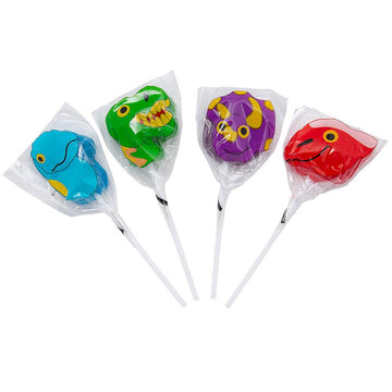 Dinosaur Lollipops: 12-Piece Box - Candy Warehouse