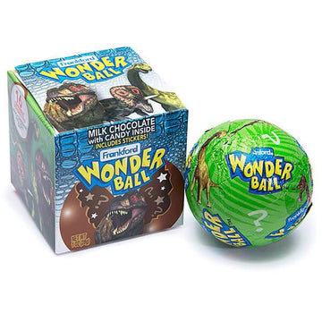 Dinosaur Wonderball Milk Chocolate Balls Filled with Candy: 10-Piece Display - Candy Warehouse