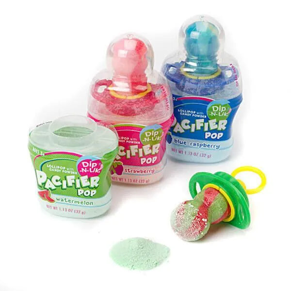 Dip-n-Lik Pacifier Pop Candy: 12-Piece Box – Candy Warehouse