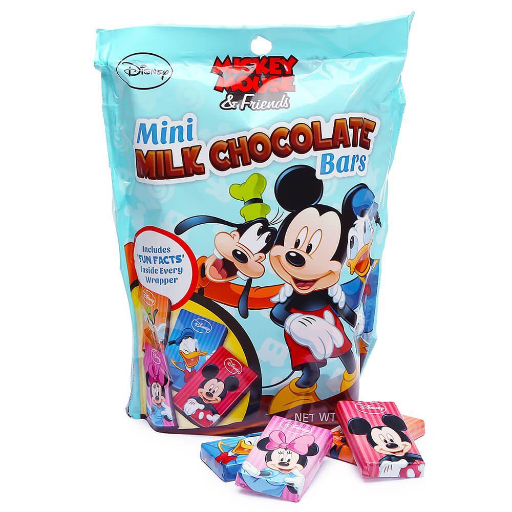 Disney Mickey Mouse and Friends Mini Milk Chocolate Bars: 15-Piece Bag - Candy Warehouse