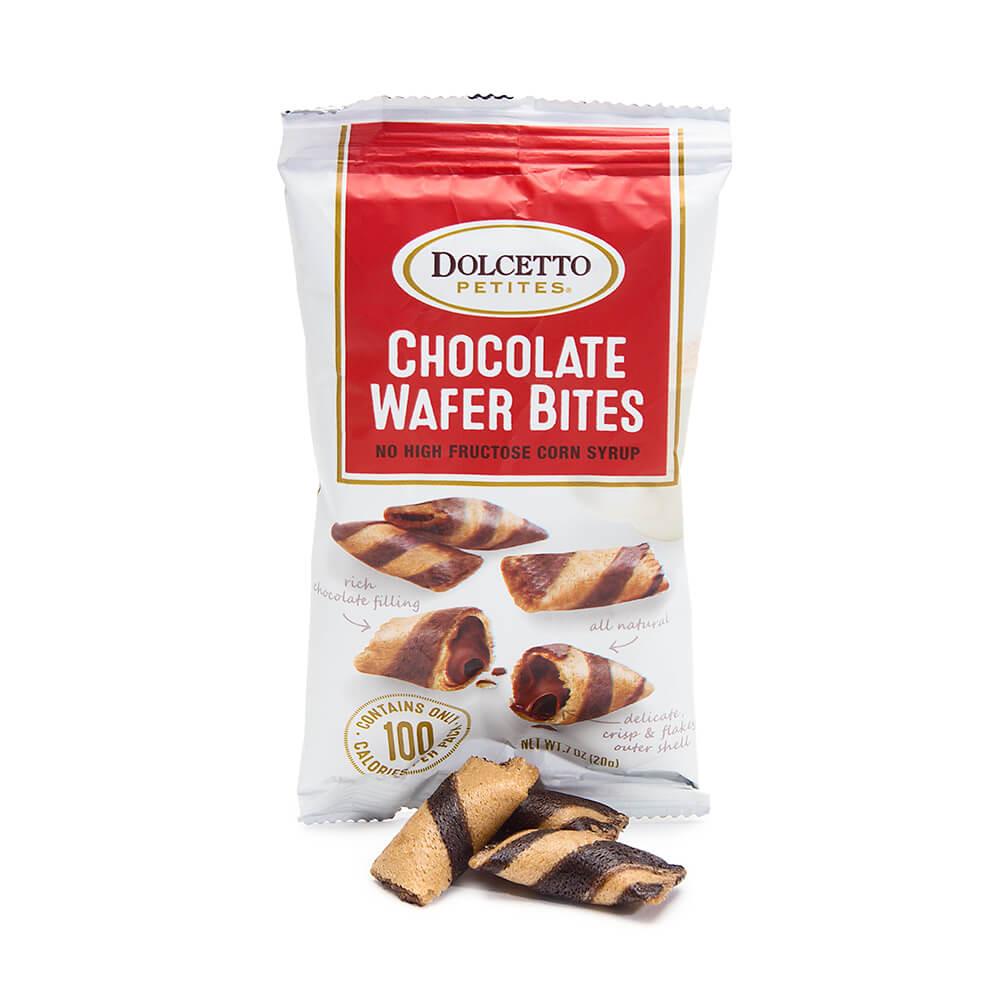 Dolcetto Chocolate-Filled Cookie Bites Packs: 24-Piece Display - Candy Warehouse