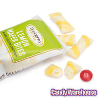 Dolcetto Lemon-Filled Wafer Bites Packs: 24-Piece Display - Candy Warehouse