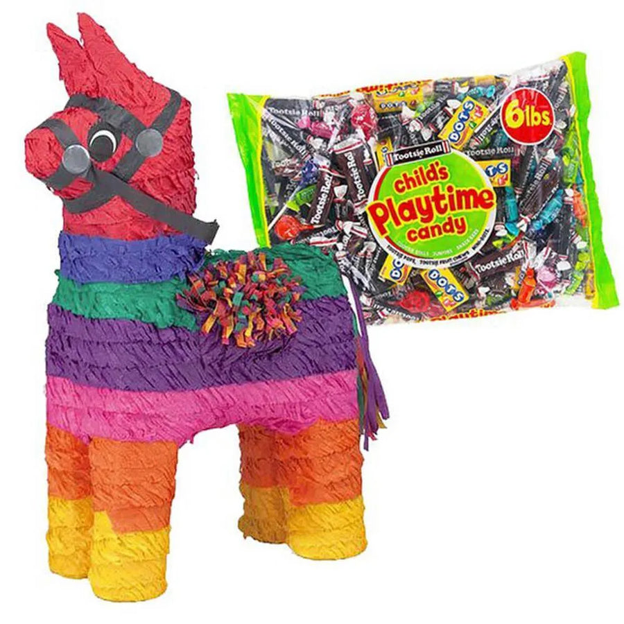 Pinata Exploding Candy Donkey Pinata with Tootsie Bulk Candy Bag | Candy Warehouse