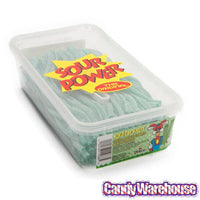 Dorval Sour Power Straws Candy - Green Apple: 200-Piece Tub - Candy Warehouse