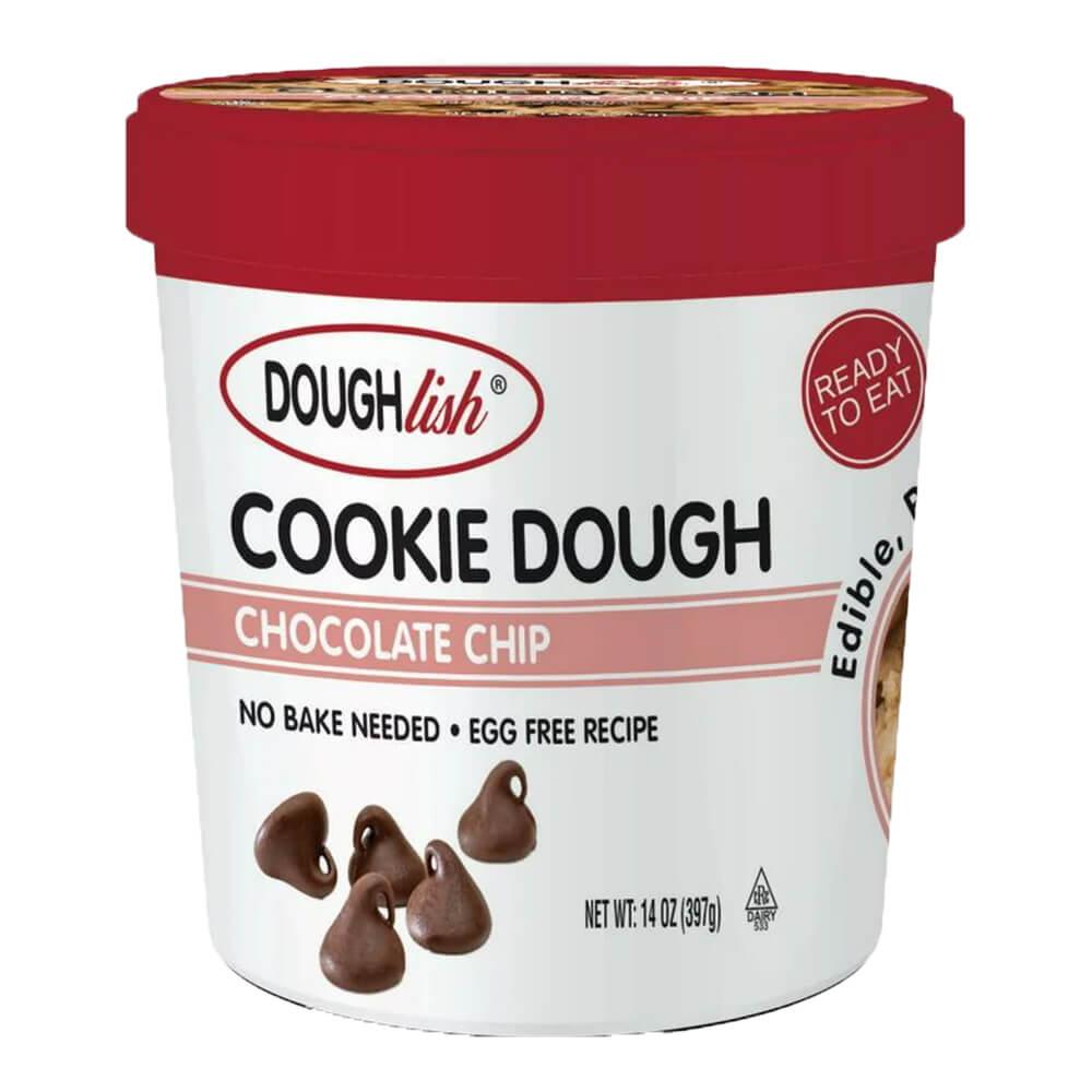 Doughlish Chocolate Chip Edible Cookie Dough: 14-Ounce Tub - Candy Warehouse