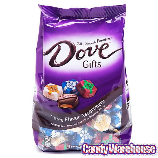 Dove Assorted Chocolate Squares in Christmas Gift Wrappers: 85-Piece Bag - Candy Warehouse