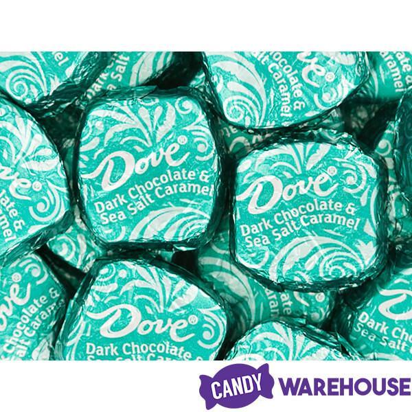Dove Dark Chocolate Sea Salt Caramel Squares: 28-Piece Bag - Candy Warehouse