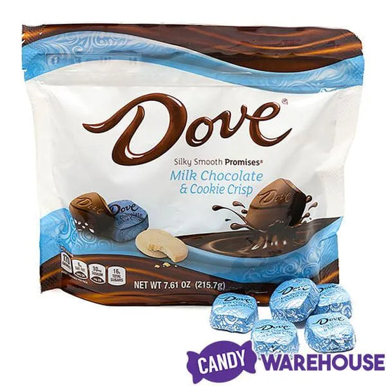 Dove Milk Chocolate and Cookie Crisp Squares 28Piece Bag Candy