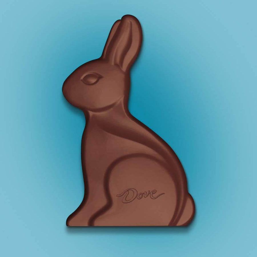 Dove Solid Milk Chocolate 4.5-Ounce Easter Bunny - Candy Warehouse