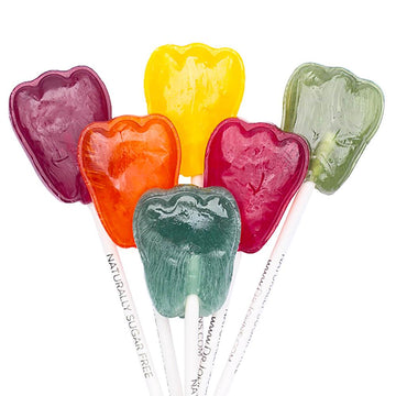Dr. John's Sugar Free Tooth-Shaped Suckers Assortment: 1LB Bag - Candy Warehouse