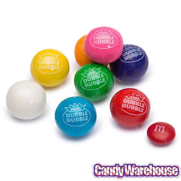 Dubble Bubble Assorted Colors 3/4-Inch Gumballs: 1900-Piece Case - Candy Warehouse