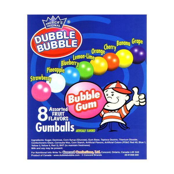 Dubble Bubble Assorted Colors 3/8-Inch Gumballs: 8500-Piece Case - Candy Warehouse