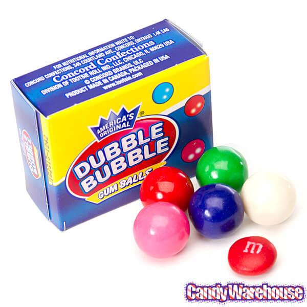 Dubble Bubble Assorted Gumballs Packs: 15-Piece Bag - Candy Warehouse