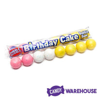 Dubble Bubble Birthday Cake Bubblegum 8-Ball Tube Packs: 24-Piece Box - Candy Warehouse