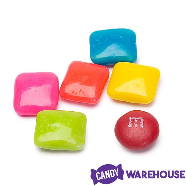Dubble Bubble Chiclets Chewing Gum Tabs - Tropical Fruit Flavors: 1.5LB Jar - Candy Warehouse