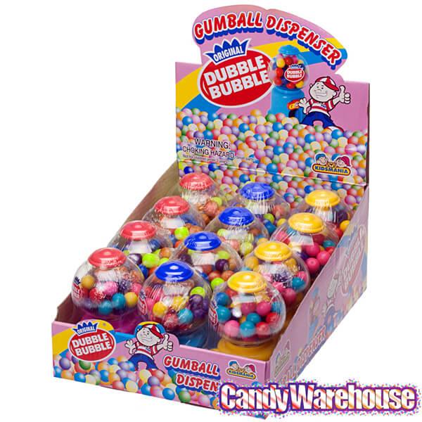 Dubble Bubble Gumball Machine Dispensers: 12-Piece Box - Candy Warehouse