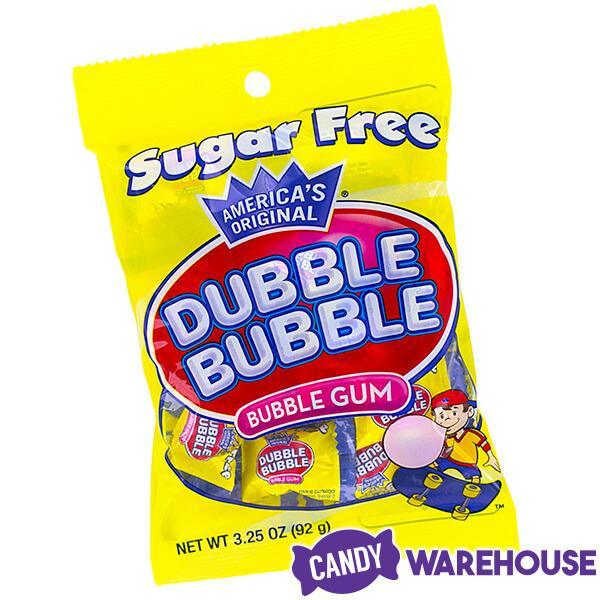 Dubble Bubble Sugar Free Gum Packets: 240-Piece Box - Candy Warehouse
