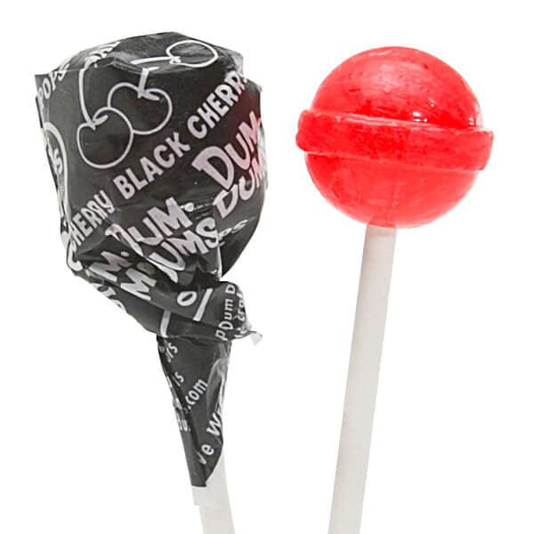 Dum Dums Black Party Pops - Cherry: 5LB Bag - Candy Warehouse