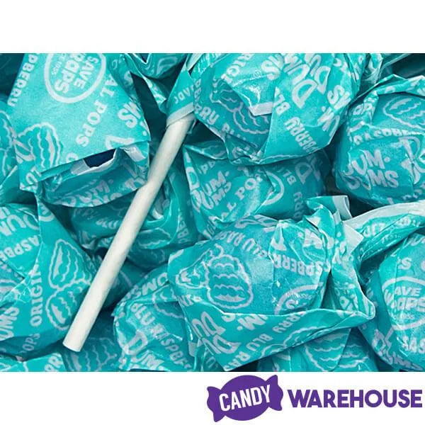 Dum Dums Raspberry Dum Dums Light Blue Party Pops - Blu Raspberry: 75-Piece Bag | Candy ...