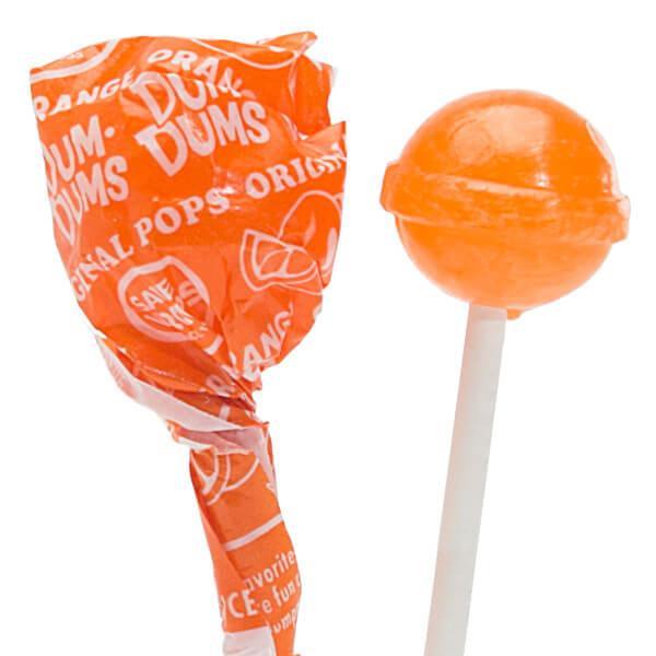 Dum Dums Orange Party Pops - Orange: 75-Piece Bag - Candy Warehouse