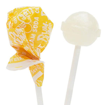 Dum Dums Yellow Party Pops - Cream Soda: 5LB Bag - Candy Warehouse