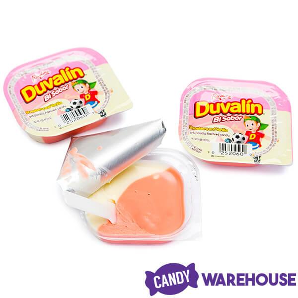 Duvalin Strawberry and Vanilla Candy Packs: 18-Piece Box - Candy Warehouse