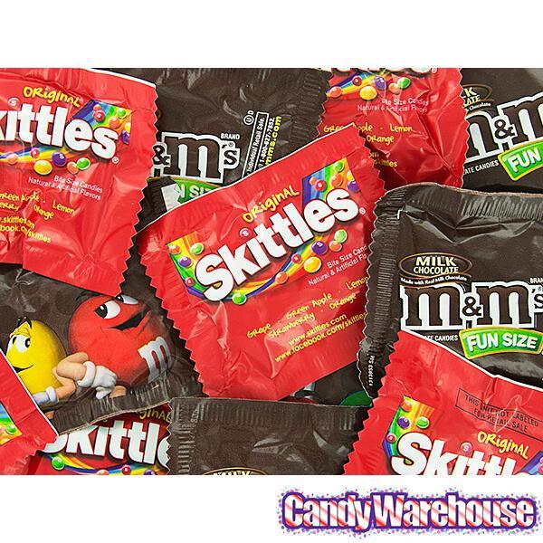 Easter Egg Filled With Skittles and M&M's Candy Fun Size Packs - Candy Warehouse