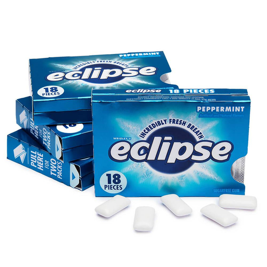 Eclipse Gum, Sugarfree, Candy Cane Peppermint 60 Ea, Non Chocolate Candy
