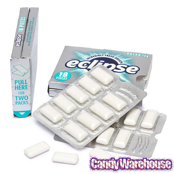 Eclipse Sugar Free Tab Gum Packs - Polar Ice: 12-Piece Box - Candy Warehouse