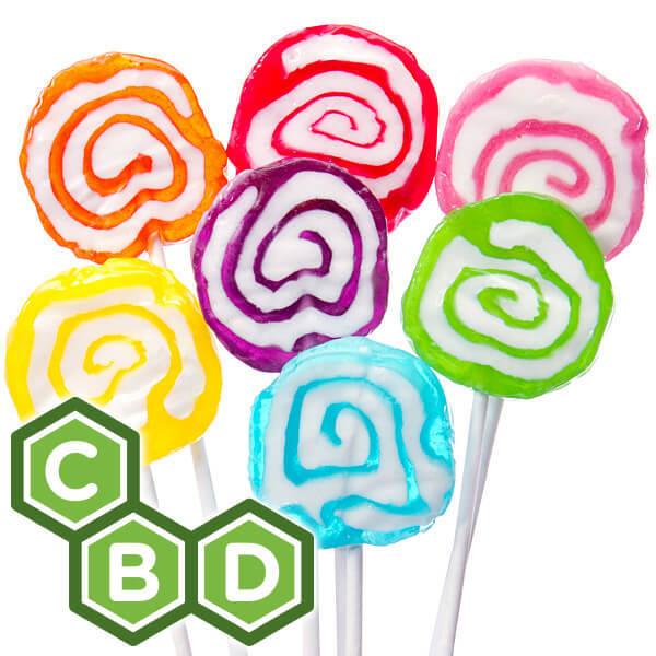 Eddy Edibles CBD Lollipops Candy THC Free 500mg: 10-Pieces - Candy Warehouse