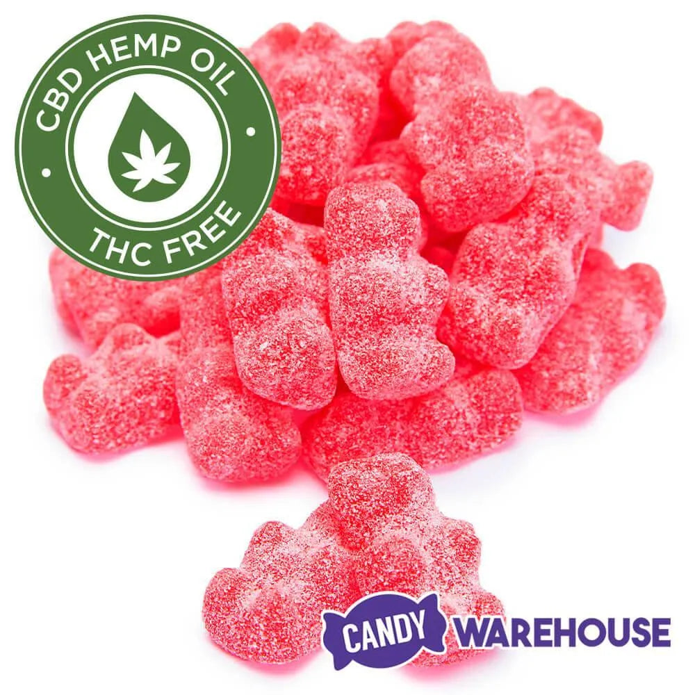 Eddy Edibles Hot Cinnamon CBD Gummies THC Free 300mg 30 Gummy Bears Candy Warehouse