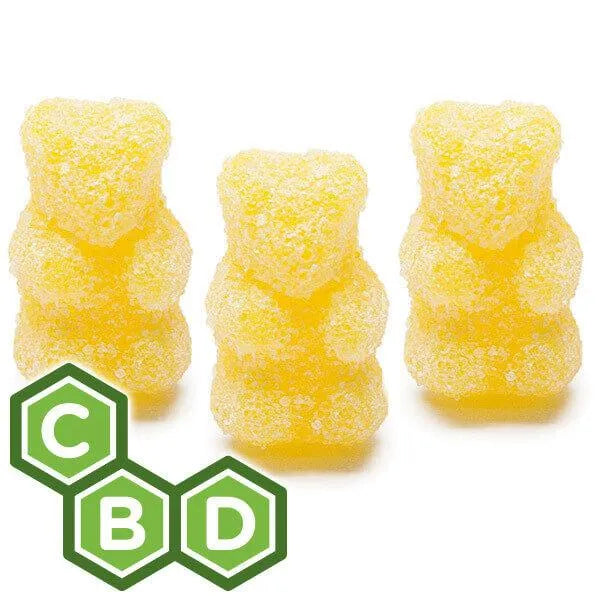 Eddy Edibles Sour Pina Colada CBD Gummies THC Free 200mg 10 Gummy Bears Candy Warehouse