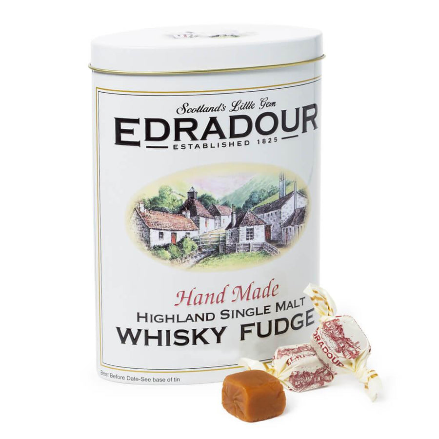 Edradour Highland Single Malt Whisky Fudge: 8.8 Ounce Tin - Candy Warehouse