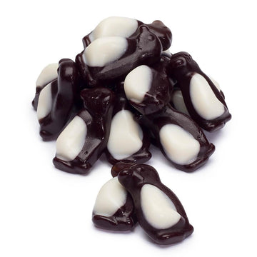 Efrutti Black & White Gummy Penguins Candy: 1KG Bag - Candy Warehouse