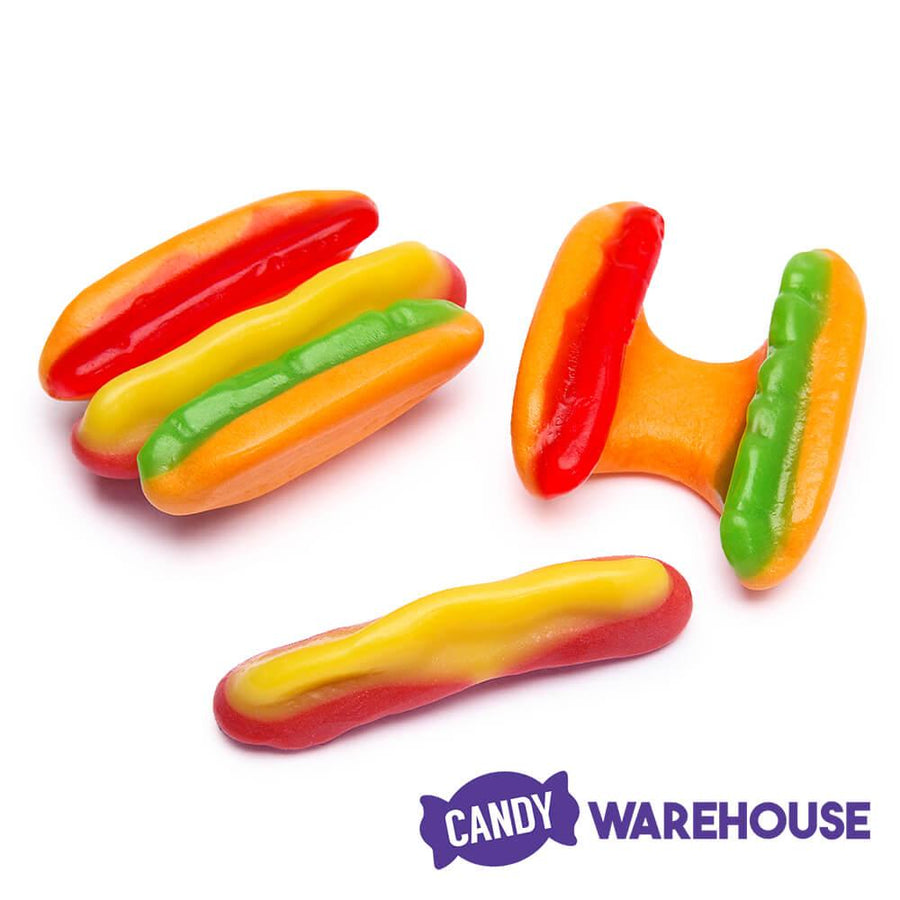 Efrutti Gummy Hot Dogs Candy: 60-Piece Box - Candy Warehouse